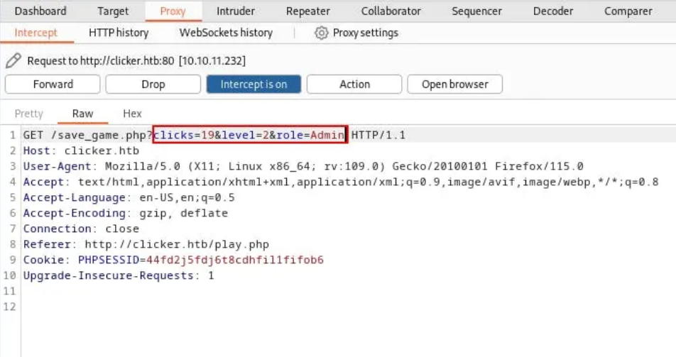 burp admin role added