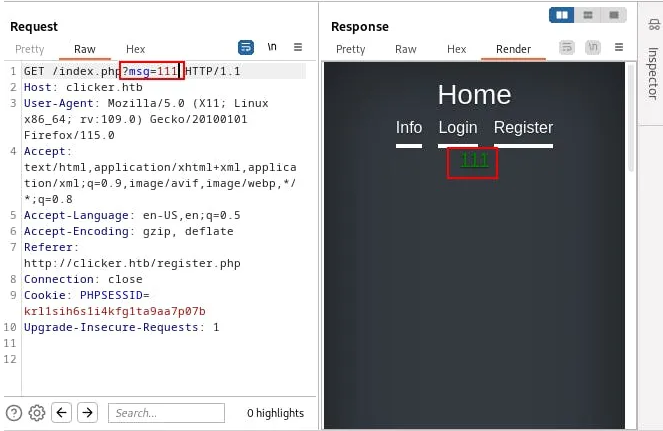 msg parameter overwrited